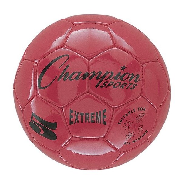 Champion Sports CHSEX5RD-2 Size 5 Soccer Ball Composite; Red - 2 Each CHSEX5RD-2 - main